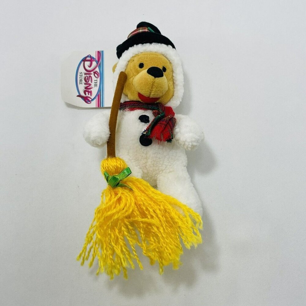 Disney Theme Park Snowman Pooh Christmas Plush Toy Stuffer Winter Outfit Clothes - Picture 2 of 10
